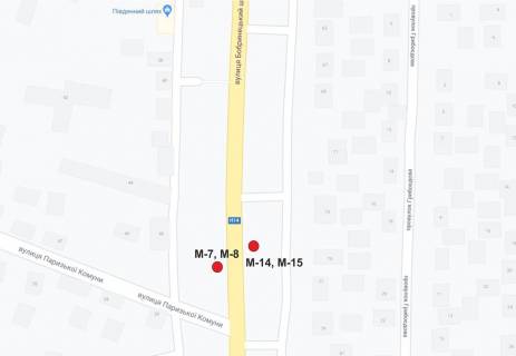 Билборд A в Кропивницкий (Кировоград) вул. Бобринецький шлях (40річчя Перемоги) схема