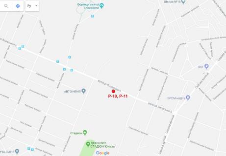 Билборд A в Кропивницкий (Кировоград), 3х6  вул. Яновського схема