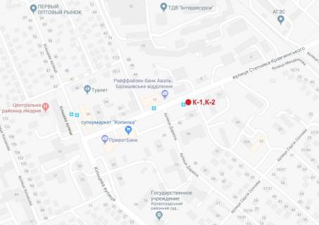 Билборд B в Кропивницкий (Кировоград) вул. Степняка-Кравчинського схема