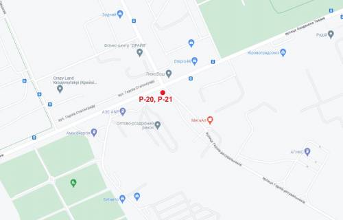 Билборд B в Кропивницкий (Кировоград), 3х6  вул.Героїв-рятувальників (вул. Волкова) схема
