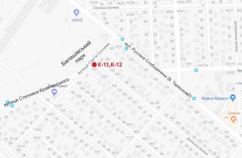 Билборд B в Кропивницкий (Кировоград), 3х6  вул. Степняка-Кравчинського схема