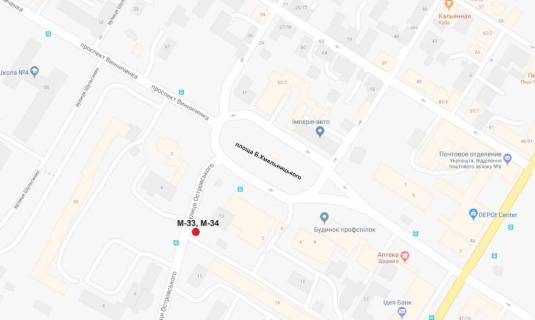 Билборд  в Кропивницкий (Кировоград) схема