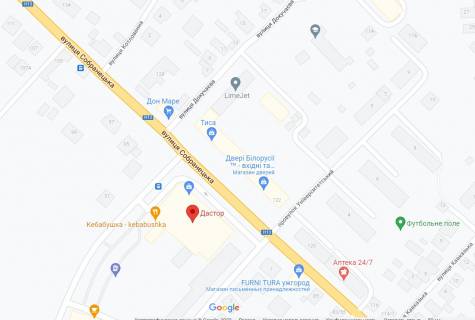 Видеоборд A в Ужгороде, 3х6  Ужгород, вул. Собранецька 89 - 530556 схема