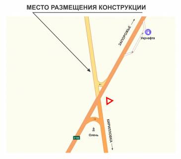 Billboard A in Kyrylivka trassa Har'kov-Simferopol', povorot na pgt Kirillovka scheme