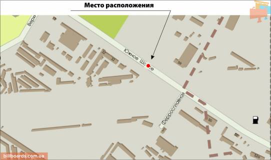 Билборд A в Запорожье Южное шоссе, 32 схема