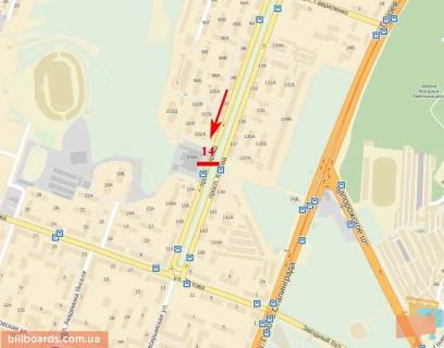 Билборд  в Днепр (Днепропетровск) Олександра Поля (Кірова), 104, напротив ТЦ "Славутич" в сторону ул. Незалежності (Титова), Зап. шоссе схема
