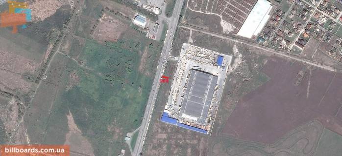 Билборд  в Днепр (Днепропетровск) пр-т Слобожанський (Газети "Правда"), ж/м "Золоті ключі", склади АТБ, на світлофорі схема