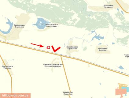 Билборд  в Днепр (Днепропетровск) Донецьке шосе, напрям до м. Донецьк схема