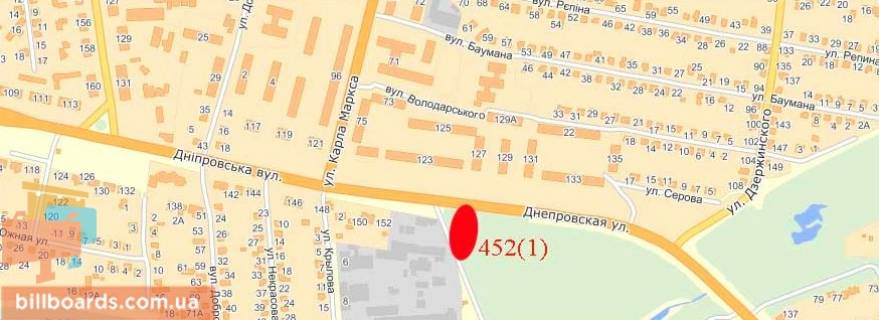 Билборд  в Павлограде вул. І. Богуна - вул. Дніпровська  (Гюнсел) (лівий) схема