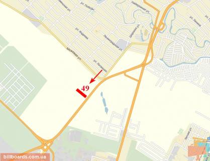 Билборд  в Днепр (Днепропетровск) Донецьке шосе, АЗС WOG схема