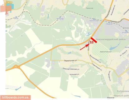 Билборд  в Днепр (Днепропетровск) Криворізьке шосе, АЗС WOG схема