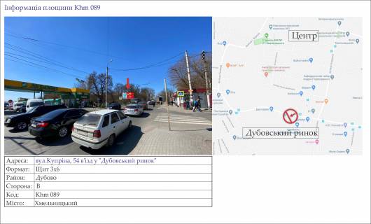 Билборд B в Хмельницком, 3х6  вул.Купріна, 54 в'ізд у "Дубовський ринок" фото 1