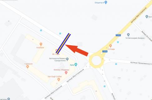 Білборд, Бігборд (Борд)  B у Боярці, 3х6  траса Білогородка-Боярка (В) - на Білогородку схема
