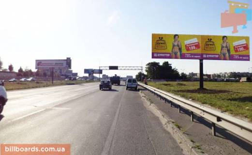 Білборд, Бігборд (Борд)  A у Києві Окружная 12/ Лерой Мерлин,супермаркет Новус (А) левый (напр.к просп. Берестейський (Перемоги)) Фото 1