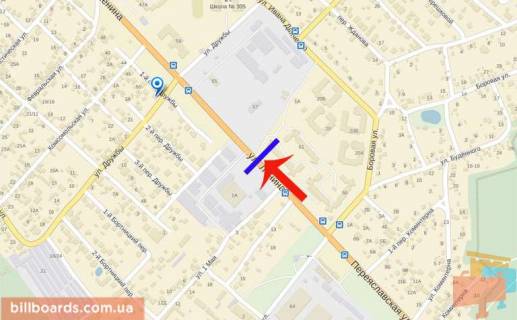 Билборд A в Киеве Бортничи вул.Евгенія Харченка 59/автосалон Хюндай (А) - на Київ схема