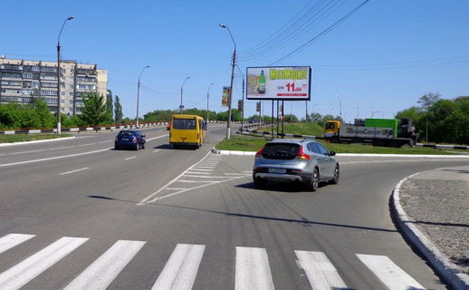 Білборд, Бігборд (Борд)  A у Бровари, 3х6  Бровари вул Героїв України (колишня вул.Гагаріна)/Ярослава Мудрого/вул.Олега Онікієнка (колишня вул.Кутузова) (А) Фото 1