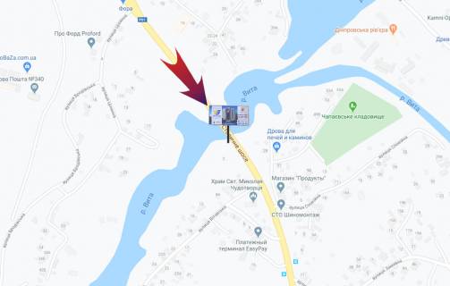 Призма A в Киеве, 3х6  Столичне шосе/вул.Вітавська/ ДАІ - на Кончу Заспу (А1) призма - 245803 схема