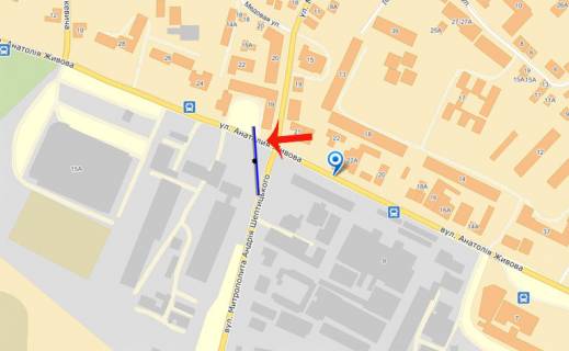 Билборд A в Тернополе, 3х6  Торговиця вул. (Живова) / вул. Метрополита Шептицького - правий схема