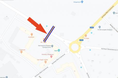 Білборд, Бігборд (Борд)  A у Боярці, 3х6  траса Білогородка-Боярка (А) - 1км до Боярки (Епіцентра) схема