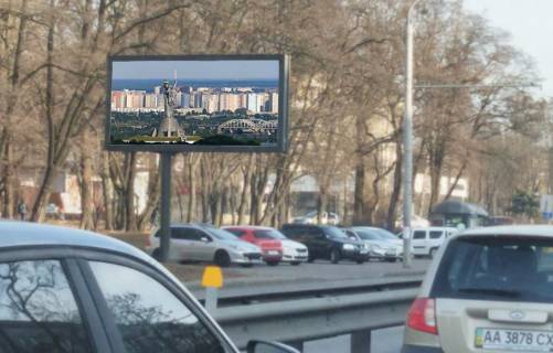 Билборд B в Киеве, 3х6  просп. Берестейський (Перемоги) 60/вул.С.Перовсткої (Евгенії Мирошниченко) на пл.Перемоги (В) щит фото 1
