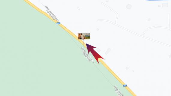 Билборд B в Конче-Заспе, 3х6  Конча Заспа (В) - другий від КП ДАІ - на Київ схема