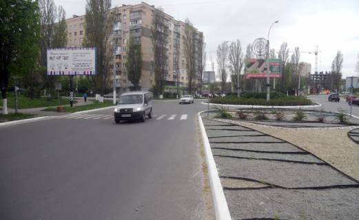 Билборд B в Вышгороде, 3х6  Вишгород вул.Шолуденко,7/Мазепи/клумба (напр.на трасу Київ-Іванків) (В) фото 1
