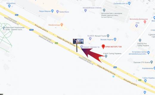 Скроллер A в Киеве, 3х6  Кільцева дорога 16 Рено-Арма Моторс, МакДональдс (розподілювач) на просп. Берестейський (Перемоги) (А4) Скролери - 245947 схема