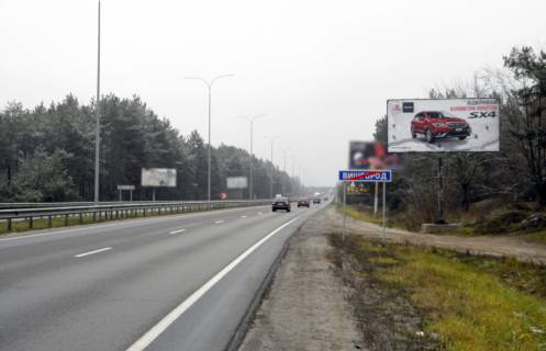 Билборд A в Вышгороде, 3х6  Мінський пр-т/1,2 км від перекрестя, наліво на Вишгород,прямо на вул.Богатирська  (А) фото 1