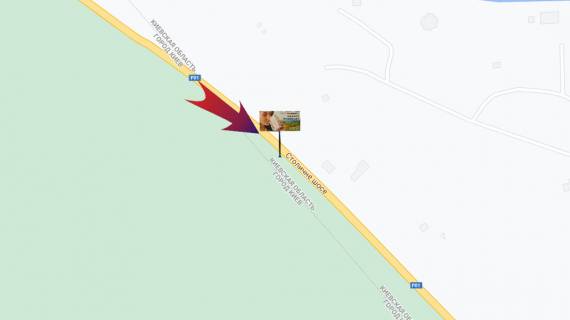 Билборд A в Конче-Заспе, 3х6  Конча Заспа (А) - другий від КП ДАІ - з Києва схема
