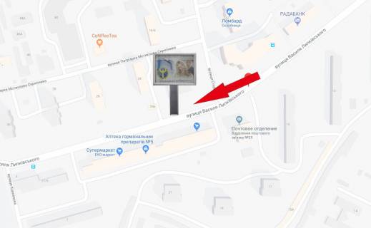 Скролер, Скрол A у Києві, 2.3х3.14  вул.Ліпківського Василя метрополітену 24 (Урицького) / Білла / на Солом * янська площу (А5) СКРОЛЕР - 181973 схема