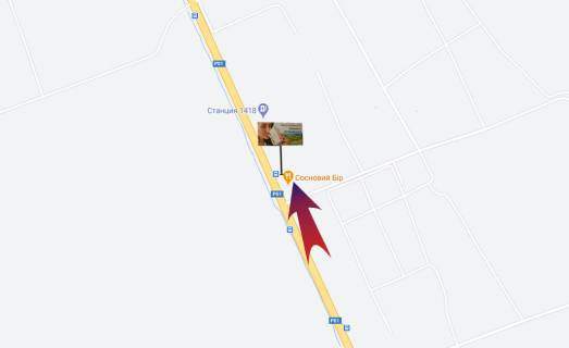 Билборд A на трассах Киевской области, 3х6  Конча-Заспа/котеджне містечко Сосновий Бір (А) на Киів схема