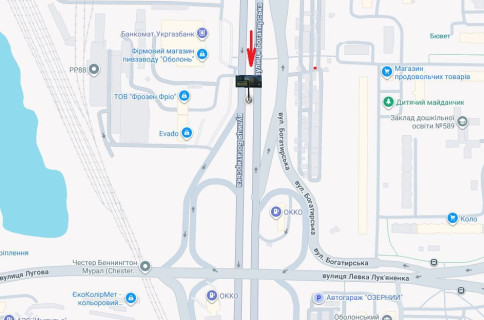 Скроллер B в Киеве, 3х6  Богатирська 1 /з-д Оболонь на Петрівку,просп. Степана Бандери (Московський) (розподілювач) (А1) СКРОЛЛЕР - 582246 схема