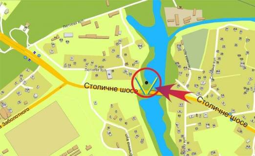 Билборд A в Киеве Столичне шосе/300 м от КП ДАІ (А) - в Київ схема