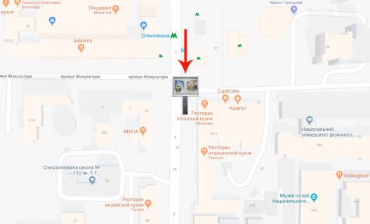 Скролер, Скрол B у Києві, 2.3х3.14  Велика Васильківська вул. (Червоноармійська),57/3 / ст.метро "Олімпійська", на Палац "Україна" (В) СКРОЛЕР - 181937 схема