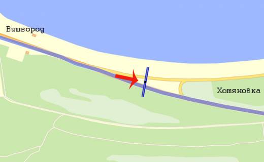 Билборд B в Хотяновке, 3х6  траса Київ-Чернігів (після Київськой  ГЕС)/з Вишгорода схема