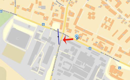 Билборд A в Тернополе, 3х6  Торговиця вул. (Живова) / вул. Метрополита Шептицького - лівий схема