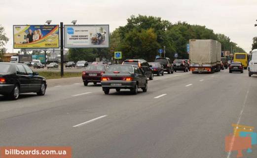 Білборд, Бігборд (Борд)  Р/П у Києві Окружная/Теремки маркет"В.Кишеня" - к просп. Берестейський (Перемоги) левый Фото 1