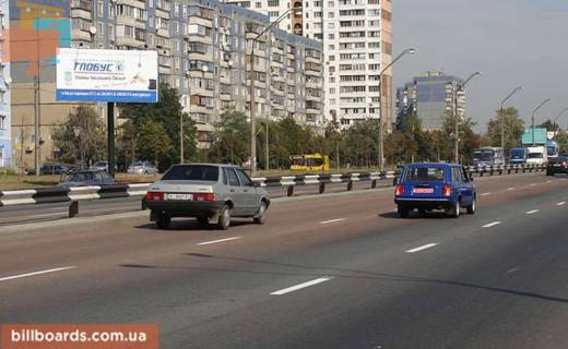 Билборд B в Киеве пр-т Бажана 7/и к Харьковской пл (В) выезд фото 1