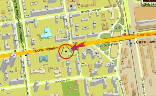 Билборд B в Киеве просп. Берестейський (Перемоги),87/ супермаркет "Сильпо" (В) схема