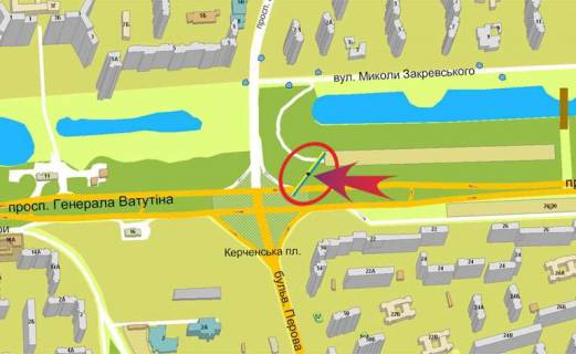 Билборд A в Киеве Ватутина, 3 (правый) схема