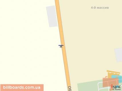 Билборд B в Одессе Объездная дорога 21+00 Б (перед клев. мостом от 2 столбов) схема