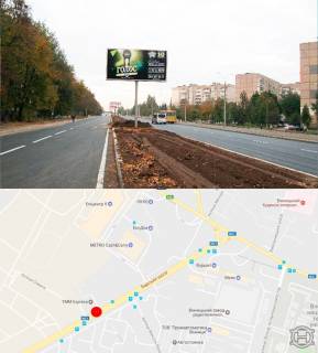 Билборд B в Виннице, 3х6  Барське шосе (розподільча смуга)вїзд в місто фото 1
