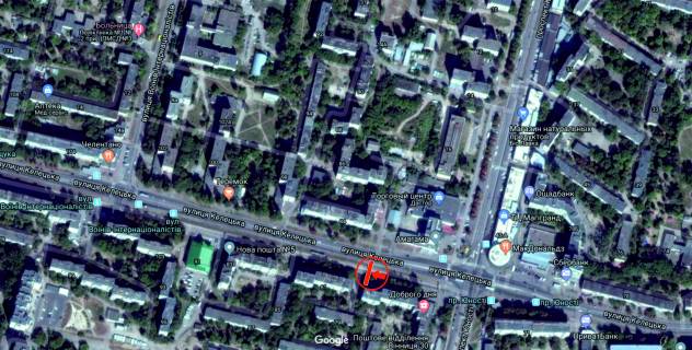 Билборд B в Виннице, 6х3  вул. Келецька (буд. №73) схема