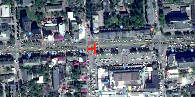 Scrolller, Scroll A in Vinnytsia, 3.14х2.32  av. Kocubins'kogo - st. Timirazeva (central'nij rinok) - 388112 scheme