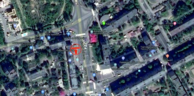 Призма B в Виннице, 6х3  вул. Київська - вул. Чорновола (Південнобузький) - 282257 схема