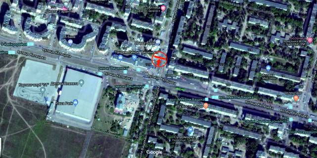 Билборд B в Виннице, 6х3  вул. Миколи Ващука (колишня. Квятека) (ТЦ "Вишенька") схема