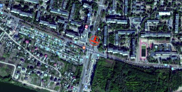 Призма B в Виннице, 6х3  пр. Юності - вул. Андрія Первозванного (кол. Стахурського вул.)(розподільник) до вул. А.Первозванного - 282188 схема