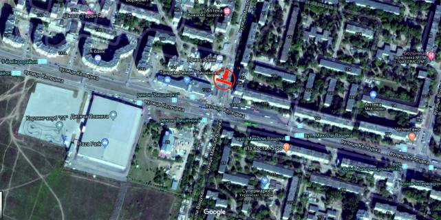 Билборд A в Виннице, 6х3  вул. Миколи Ващука (колишня. Квятека) (ТЦ "Вишенька") схема