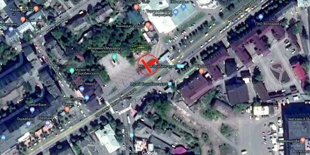 Скроллер A в Виннице, 3.14х2.32  пр. Коцюбинського - вул. Нансена (напроти ТЦ Петроцентр) - 282315 схема